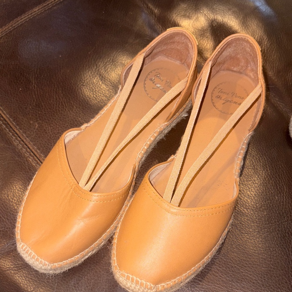 Tan Espadrille Flats